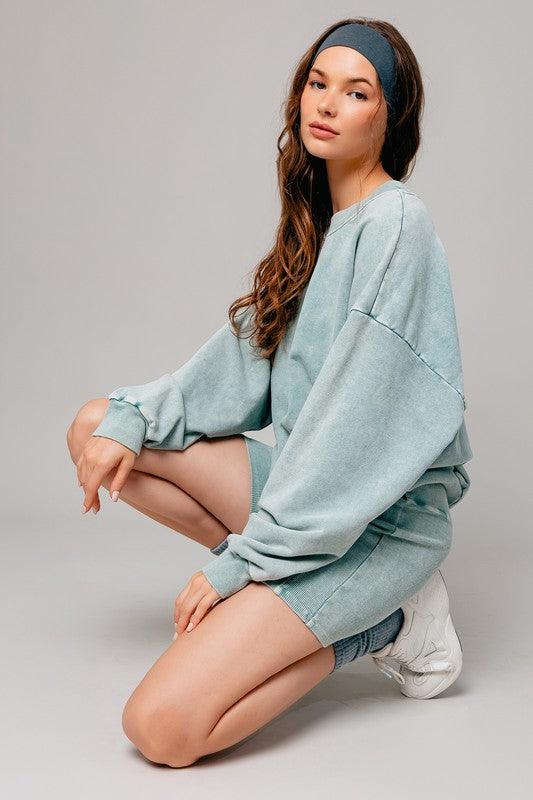Washed Oversized Pullover - Happily Ever Atchison Shop Co. 