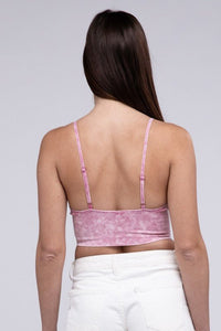 Washed Ribbed Bra Padded Tank Top - Happily Ever Atchison Shop Co.