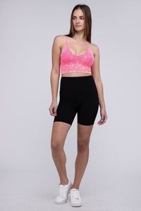 Washed Ribbed Bra Padded Tank Top - Happily Ever Atchison Shop Co.