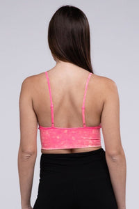 Washed Ribbed Bra Padded Tank Top - Happily Ever Atchison Shop Co.