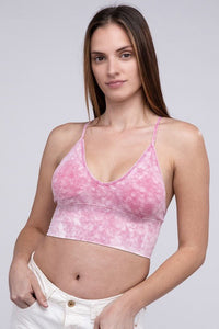 Washed Ribbed Bra Padded Tank Top - Happily Ever Atchison Shop Co.