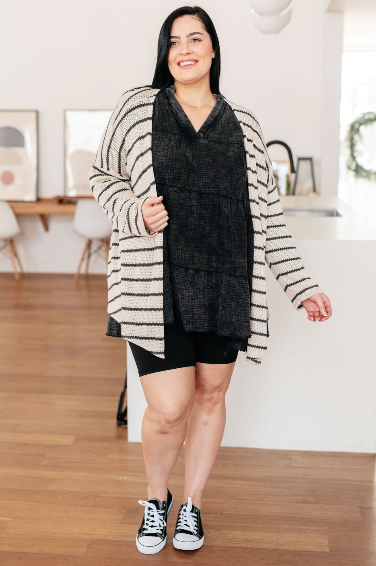 Weekend Adventure Striped Longline Cardigan - Happily Ever Atchison Shop Co.