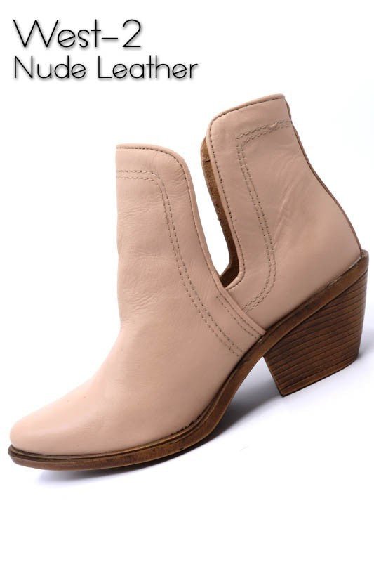 Western Style Cut Out Leather Booties - Happily Ever Atchison Shop Co.