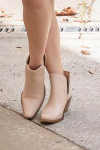 Western Style Cut Out Leather Booties - Happily Ever Atchison Shop Co.