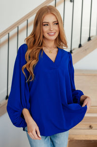 What Do You Say Balloon Sleeve Blouse - Happily Ever Atchison Shop Co.