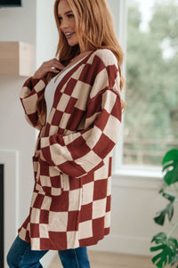 When I See You Again Checkered Cardigan - Happily Ever Atchison Shop Co.