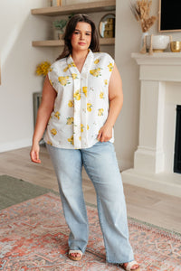 When Life Gives You Lemons Sleeveless Blouse - Happily Ever Atchison Shop Co.