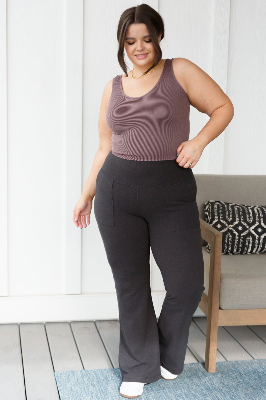 Where are You Flared Leggings in Black - Happily Ever Atchison Shop Co.