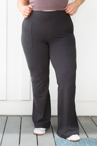 Where are You Flared Leggings in Black - Happily Ever Atchison Shop Co.