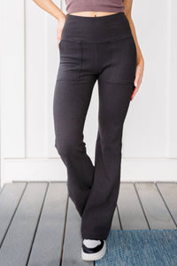 Where are You Flared Leggings in Black - Happily Ever Atchison Shop Co.