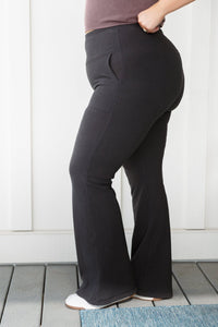 Where are You Flared Leggings in Black - Happily Ever Atchison Shop Co.