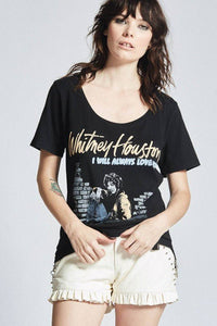 Whitney Houston Vintage Scoop Neck Tee - Happily Ever Atchison Shop Co.