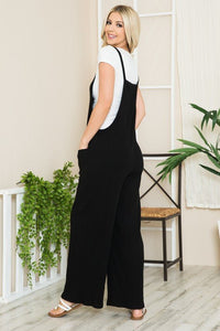 Wide Leg Premium Cotton Rib Overalls - Happily Ever Atchison Shop Co.