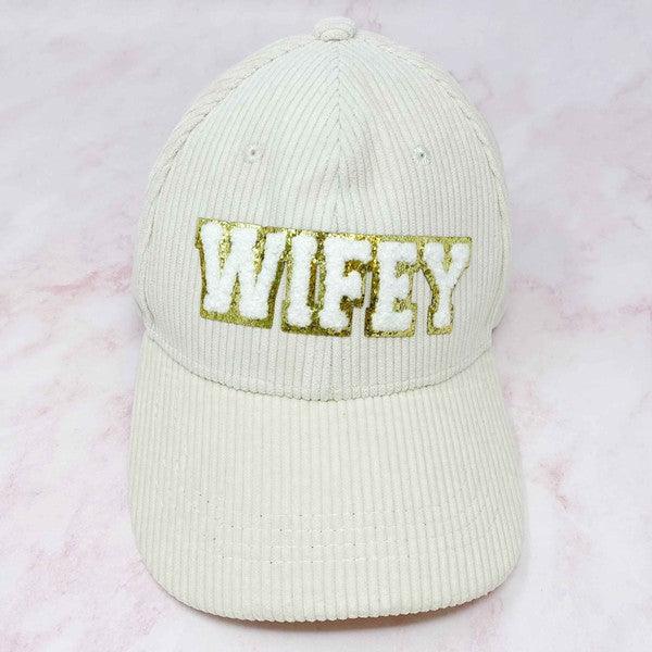 Wifey Corduroy Ball Cap - Happily Ever Atchison Shop Co.