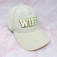 Wifey Corduroy Ball Cap - Happily Ever Atchison Shop Co.