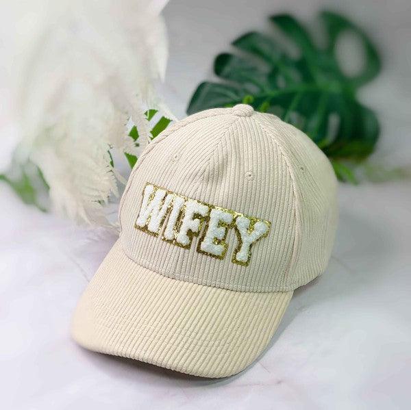 Wifey Corduroy Ball Cap - Happily Ever Atchison Shop Co. 