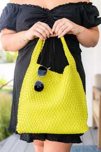 Woven and Worn Tote in Citron - Happily Ever Atchison Shop Co.