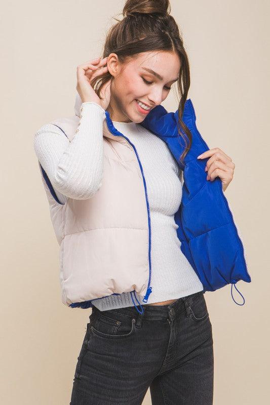 Woven Solid Reversible Vest - Happily Ever Atchison Shop Co.