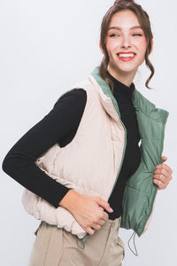 Woven Solid Reversible Vest - Happily Ever Atchison Shop Co.