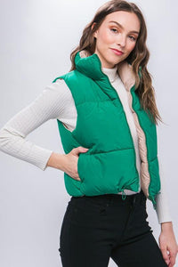 Woven Solid Reversible Vest - Happily Ever Atchison Shop Co.