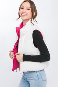 Woven Solid Reversible Vest - Happily Ever Atchison Shop Co.