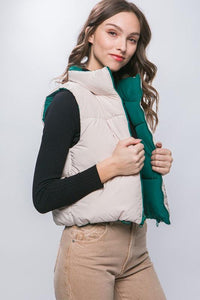 Woven Solid Reversible Vest - Happily Ever Atchison Shop Co.