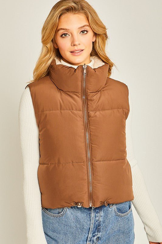 Woven Solid Reversible Vest - Happily Ever Atchison Shop Co.