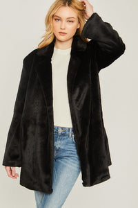 Woven Solid Teddy Collar Coat - Happily Ever Atchison Shop Co.