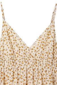 Yellow Floral Tank Dress - Happily Ever Atchison Shop Co.