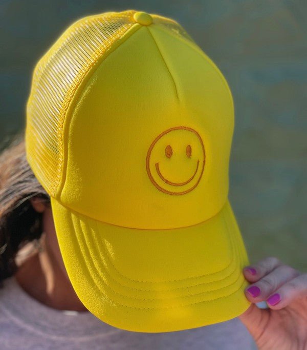 Yellow Smiley Hat - Happily Ever Atchison Shop Co.