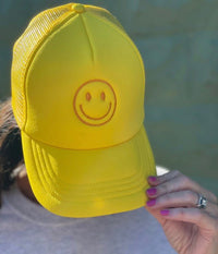 Yellow Smiley Hat - Happily Ever Atchison Shop Co.