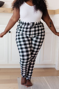 Your New Favorite Joggers in Black and White Check - Happily Ever Atchison Shop Co.