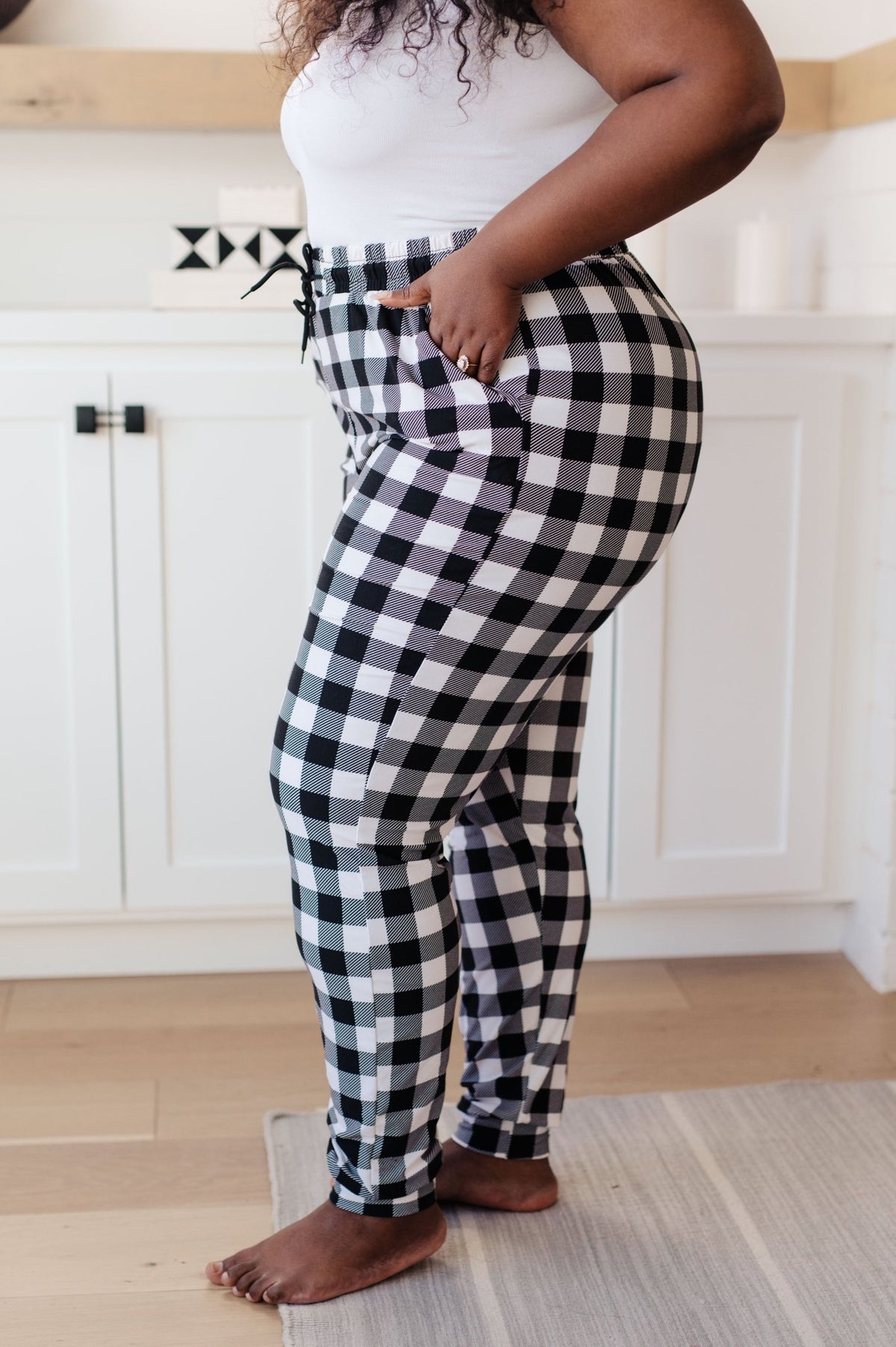 Your New Favorite Joggers in Black and White Check - Happily Ever Atchison Shop Co.