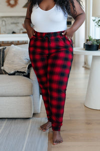 Your New Favorite Joggers in Red Plaid - Happily Ever Atchison Shop Co.