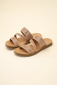 ZEAL - S Rhinestone Strap Sandals - Happily Ever Atchison Shop Co.