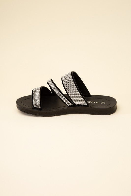 ZEAL - S Rhinestone Strap Sandals - Happily Ever Atchison Shop Co.