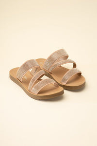 ZEAL - S Rhinestone Strap Sandals - Happily Ever Atchison Shop Co.