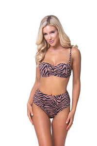 Zebra print underwire bikini set - Happily Ever Atchison Shop Co.