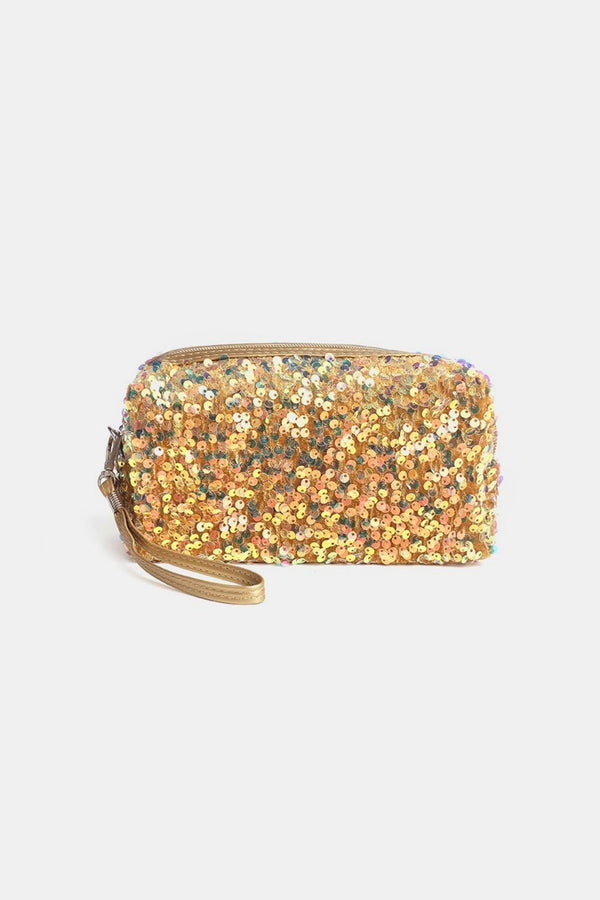 Zenana Colorful Shine Cosmetic Sequin Design Bag - Happily Ever Atchison Shop Co.