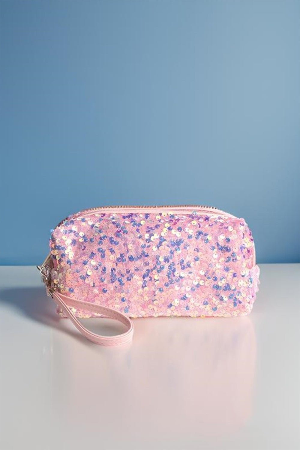 Zenana Colorful Shine Cosmetic Sequin Design Bag - Happily Ever Atchison Shop Co.