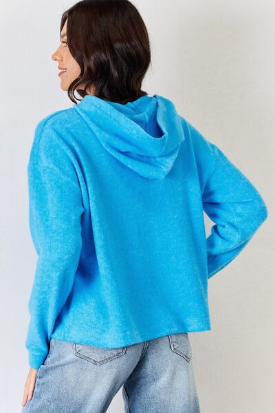 Zenana Full Size Long Sleeve Cozy Hoodie - Happily Ever Atchison Shop Co.