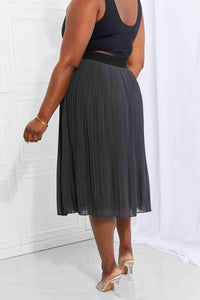 Zenana Full Size Romantic At Heart Pleated Chiffon Midi Skirt - Happily Ever Atchison Shop Co.