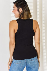 Zenana Ribbed Square Neck Racerback Tank - Happily Ever Atchison Shop Co.