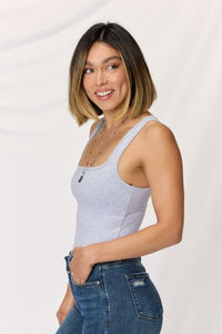 Zenana Square Neck Wide Strap Cropped Cami - Happily Ever Atchison Shop Co.