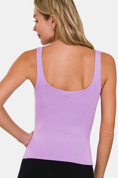 Zenana V - Neck Slim Tank - Happily Ever Atchison Shop Co.