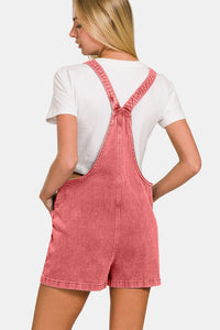 Zenana Washed Knot Strap Rompers - Happily Ever Atchison Shop Co.