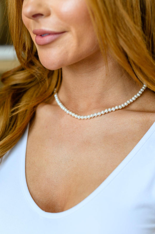 She's So Audrey Sterling Silver & Faux Pearl Necklace - Happily Ever Atchison Shop Co. 