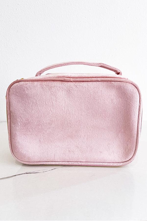 Sylvie Pink Fabric Cosmetic Bag - Happily Ever Atchison Shop Co. 